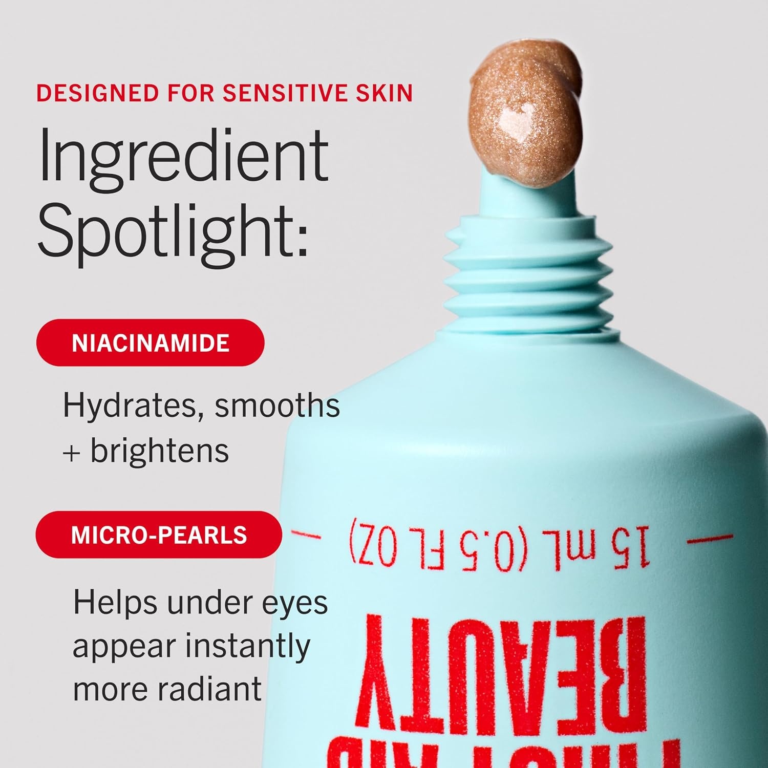 image:imageFirst Aid Beauty Brighten Glow Eye Cream with Niacinamide Fragrance Free Dark Circle Eye Cream Instantly Illuminates amp Brightens Undereye Sensitive Skin Safe 05 oz