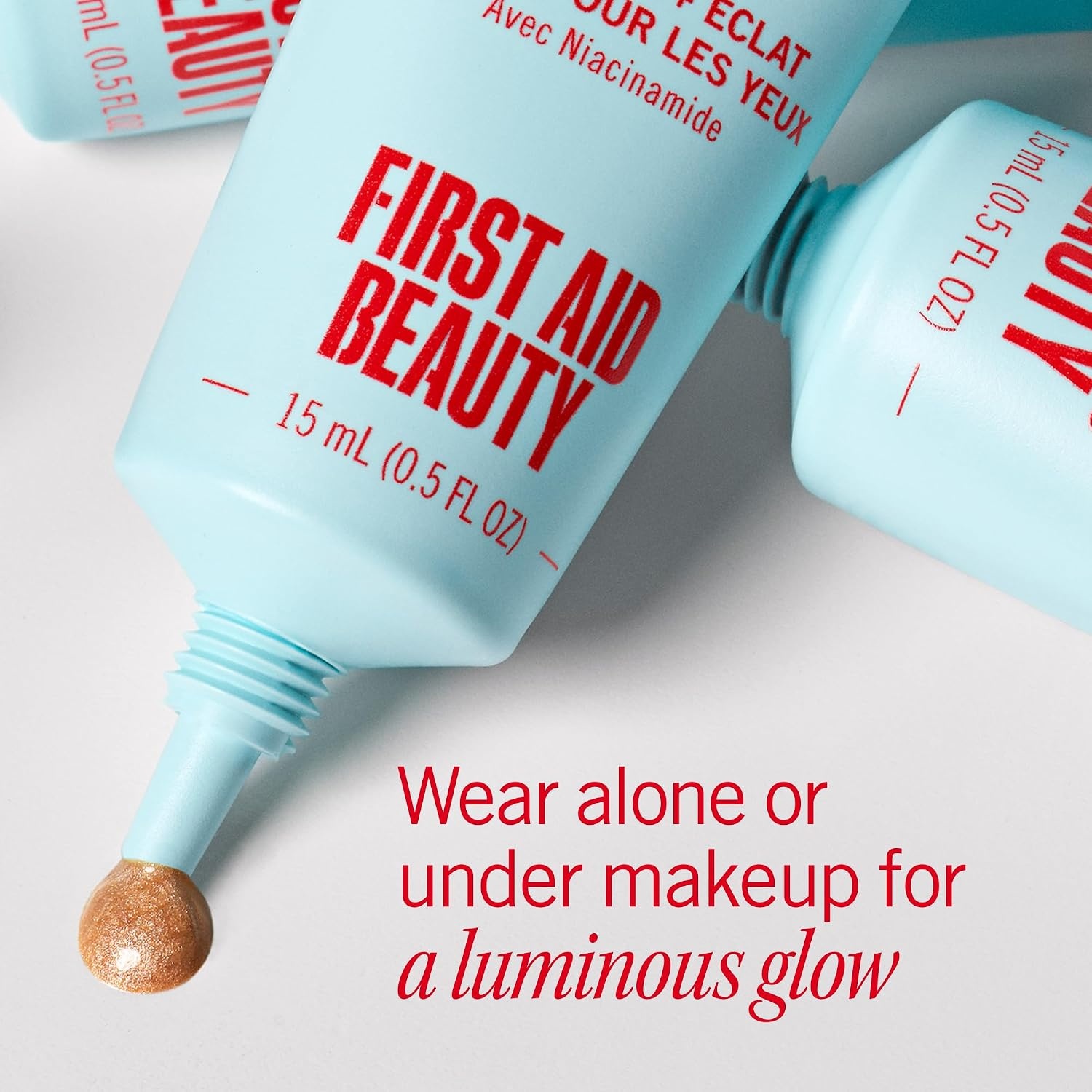 image:imageFirst Aid Beauty Brighten Glow Eye Cream with Niacinamide Fragrance Free Dark Circle Eye Cream Instantly Illuminates amp Brightens Undereye Sensitive Skin Safe 05 oz