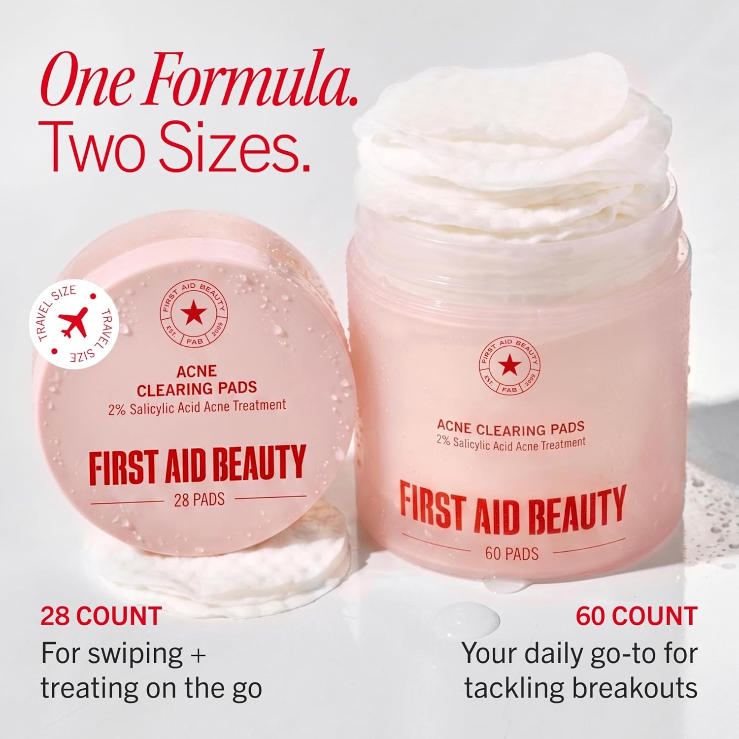 image:imageFirst Aid Beauty Daily Facial Treatment Pads AHA Exfoliating Hydrating Barrier Support amp Salicylic Acid Acne Pads Sensitive Skin Safe60 Count Pack of 1