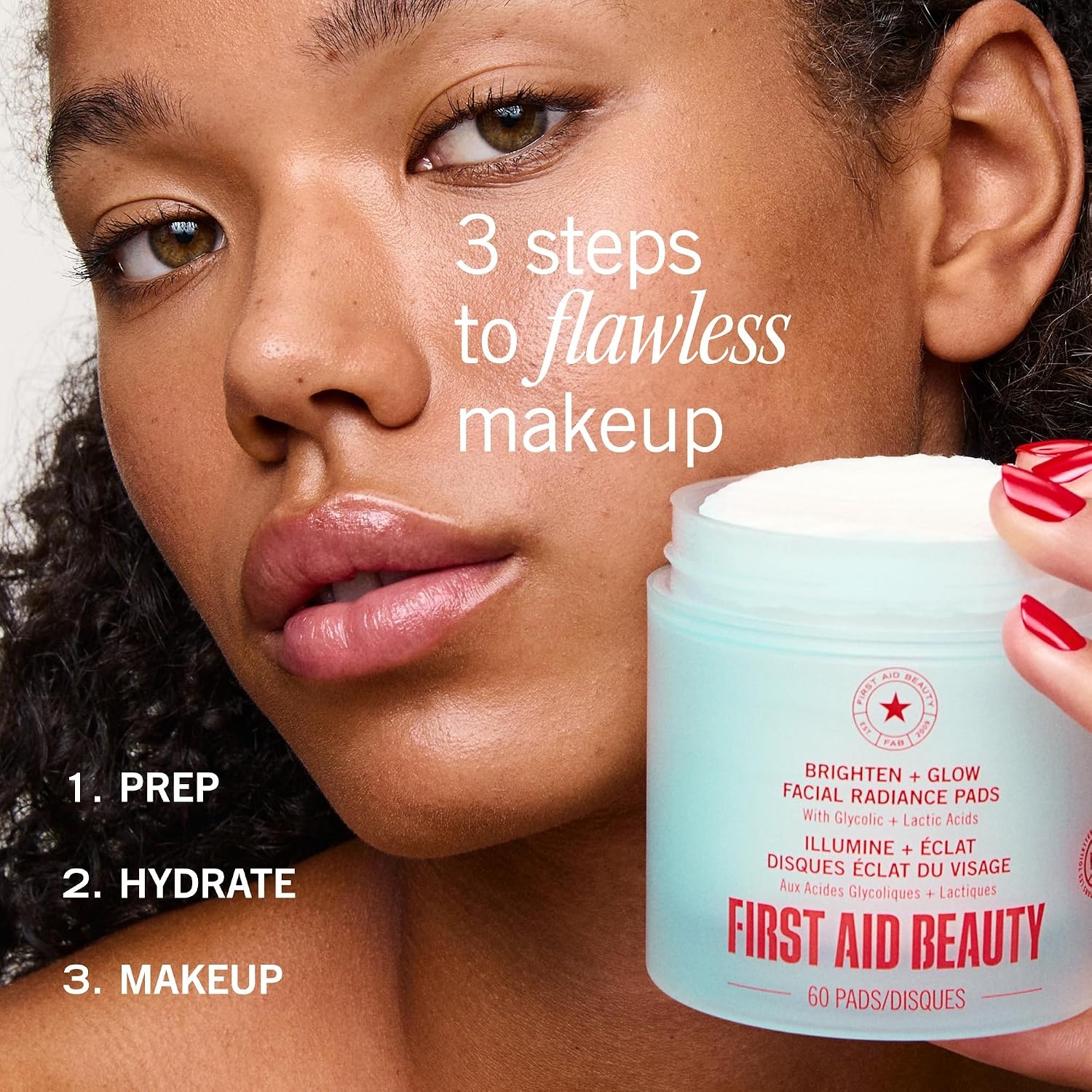 image:imageFirst Aid Beauty Daily Facial Treatment Pads AHA Exfoliating Hydrating Barrier Support amp Salicylic Acid Acne Pads Sensitive Skin Safe60 Count Pack of 1