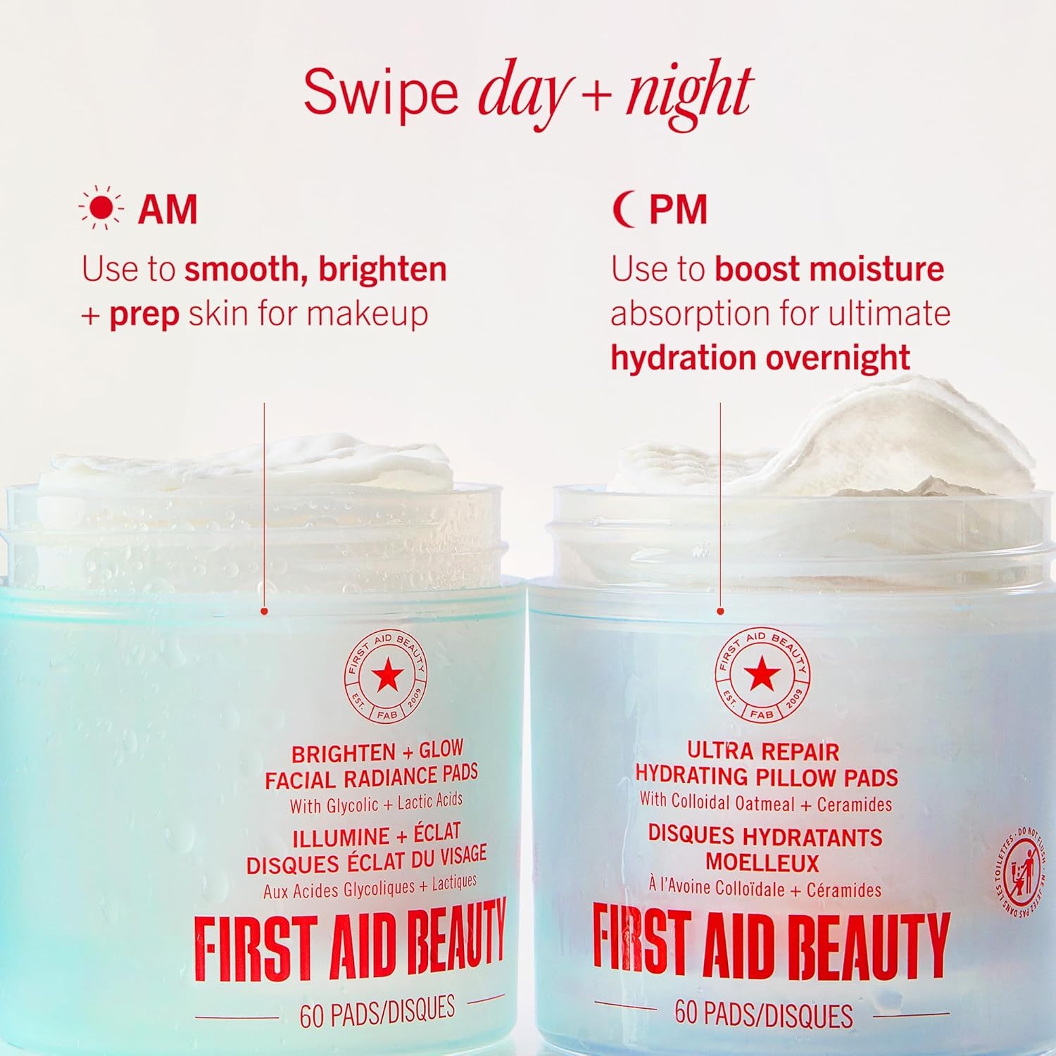image:imageFirst Aid Beauty Daily Facial Treatment Pads AHA Exfoliating Hydrating Barrier Support amp Salicylic Acid Acne Pads Sensitive Skin Safe60 Count Pack of 1