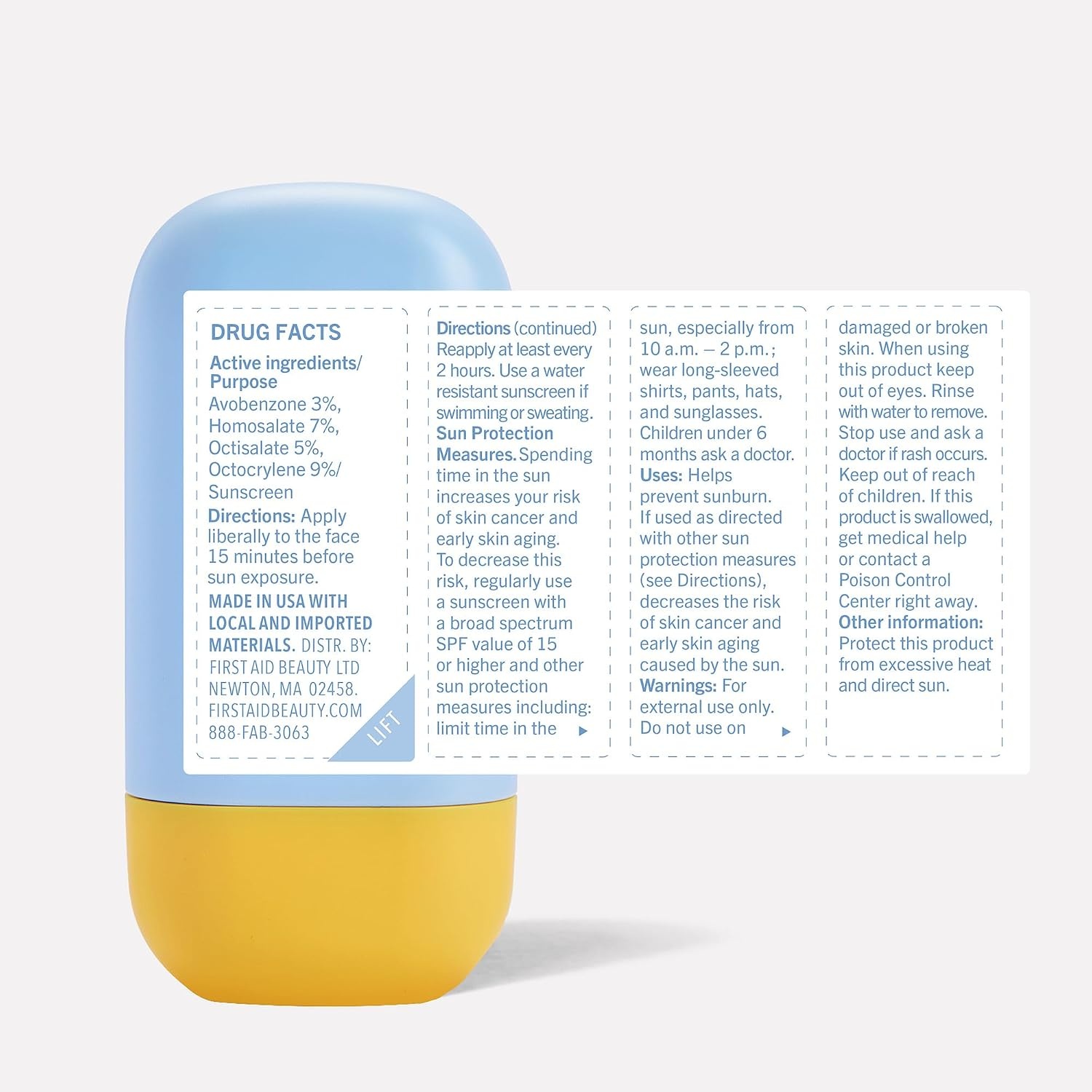 image:imageFirst Aid Beauty Facial Sunscreens Broad Spectrum SPF for Sensitive Skin17 Fl Oz Pack of 1