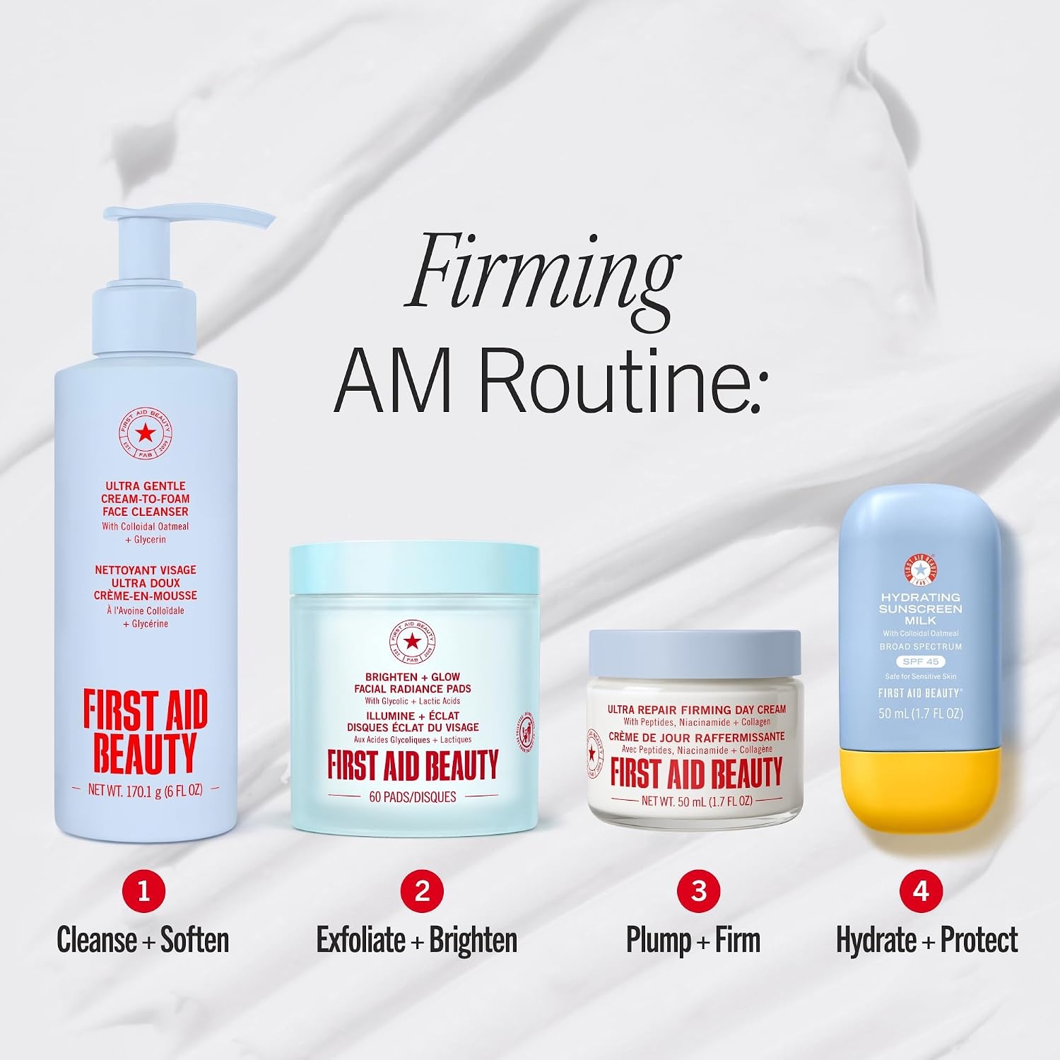 image:imageFirst Aid Beauty Firming Collagen Cream with Peptides Niacinamide AntiAging Face Moisturizer Reduce Fine Lines and Wrinkles NonComedogenicDay Cream