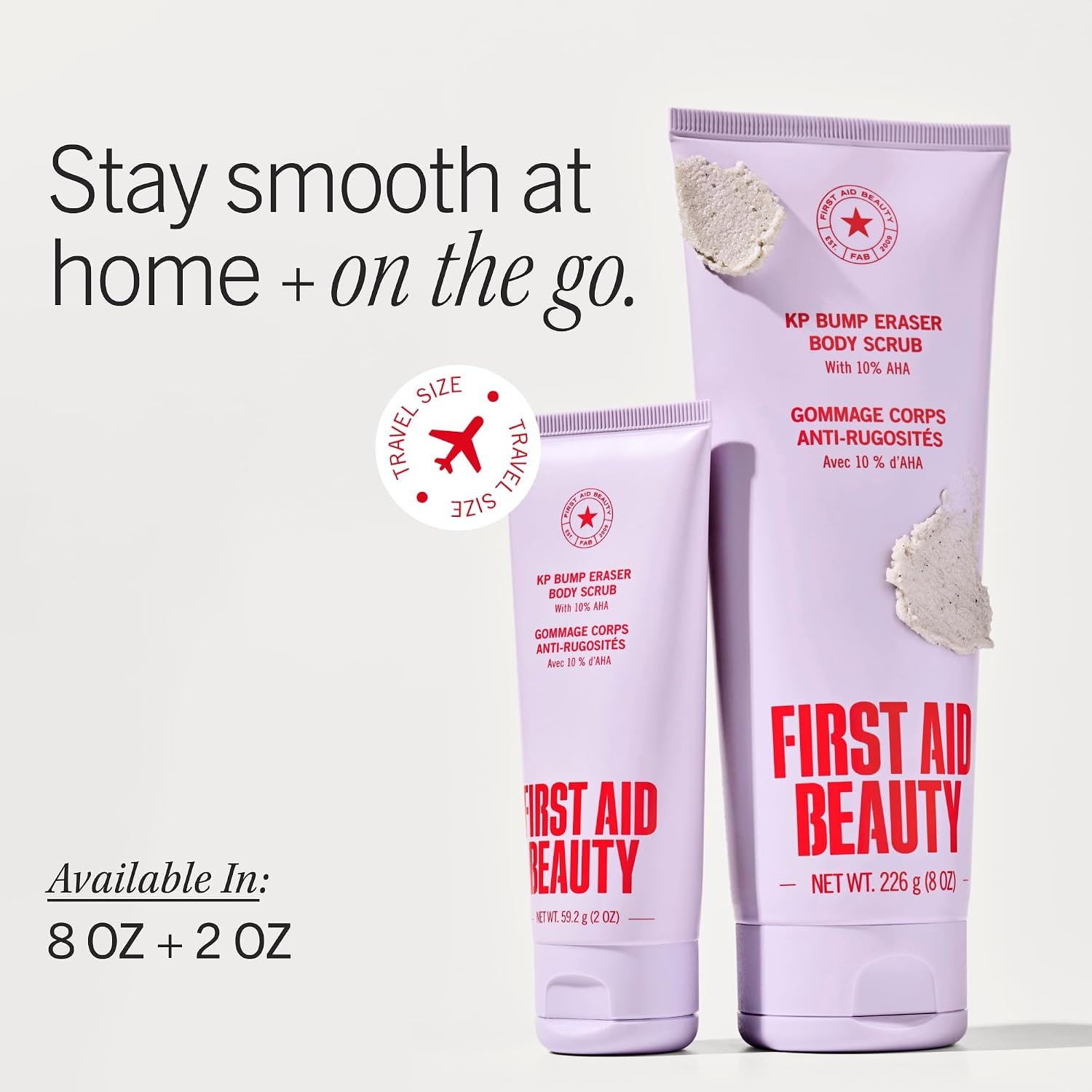 image:imageFirst Aid Beauty KP Bump Eraser Body Scrub with 10 AHA DermatologistTested Keratosis Pilaris Exfoliator Support for Rough Bumps Uneven Skin Texture amp Strawberry Skin Sensitive Skin8 Ounce Pack of 1