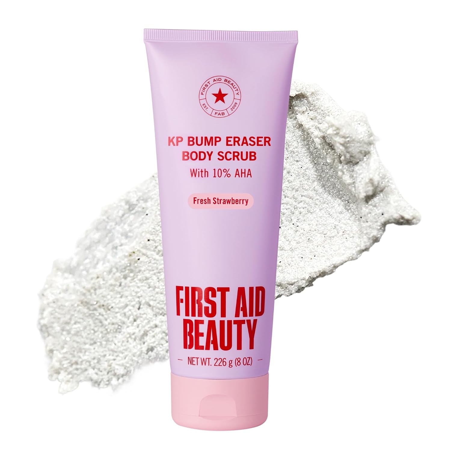 image:imageFirst Aid Beauty KP Bump Eraser Body Scrub with 10 AHA DermatologistTested Keratosis Pilaris Exfoliator Support for Rough Bumps Uneven Skin Texture amp Strawberry Skin Sensitive Skin8 Ounce Pack of 1
