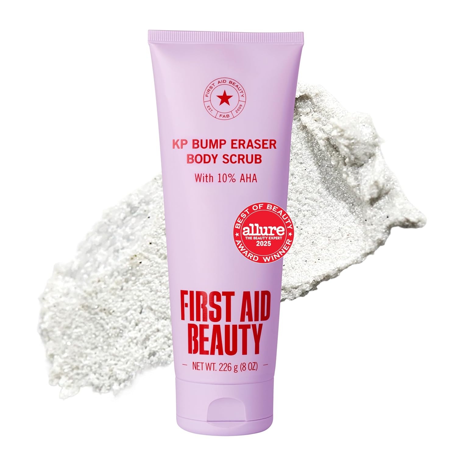 image:imageFirst Aid Beauty KP Bump Eraser Body Scrub with 10 AHA DermatologistTested Keratosis Pilaris Exfoliator Support for Rough Bumps Uneven Skin Texture amp Strawberry Skin Sensitive Skin8 Ounce Pack of 1