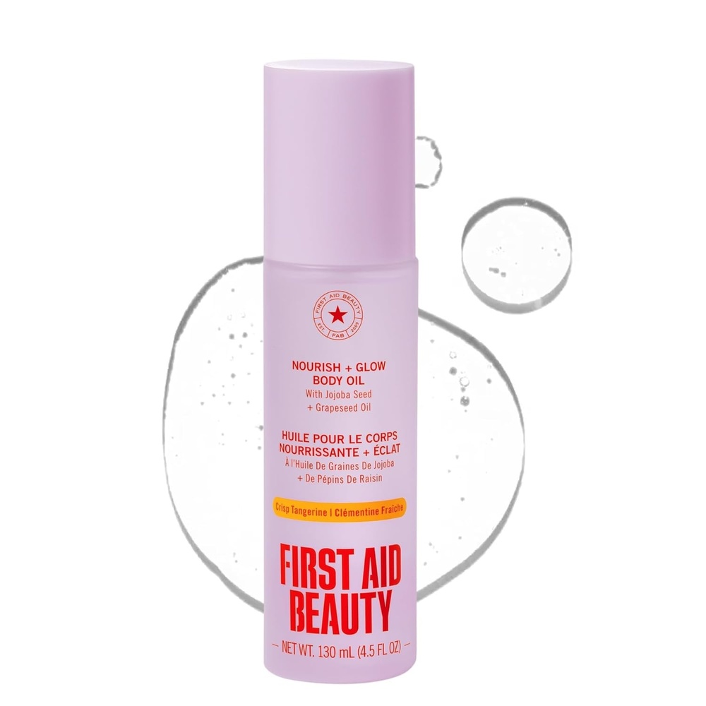 image:imageFirst Aid Beauty AfterShower Nourishing Body Oil Hydrating Body Oil with Jojoba Seed amp Grapeseed Oil Locks In Moisture Sensitive Skin Safe 6 oz