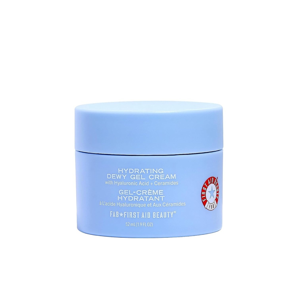 image:imageFirst Aid Beauty Hydrating Dewy Gel Cream OilFree 19 fl oz Facial Moisturizer with Hyaluronic Acid amp Ceramides Improves Hydration amp Reduces Excess Oil for Oily amp Sensitive Skin