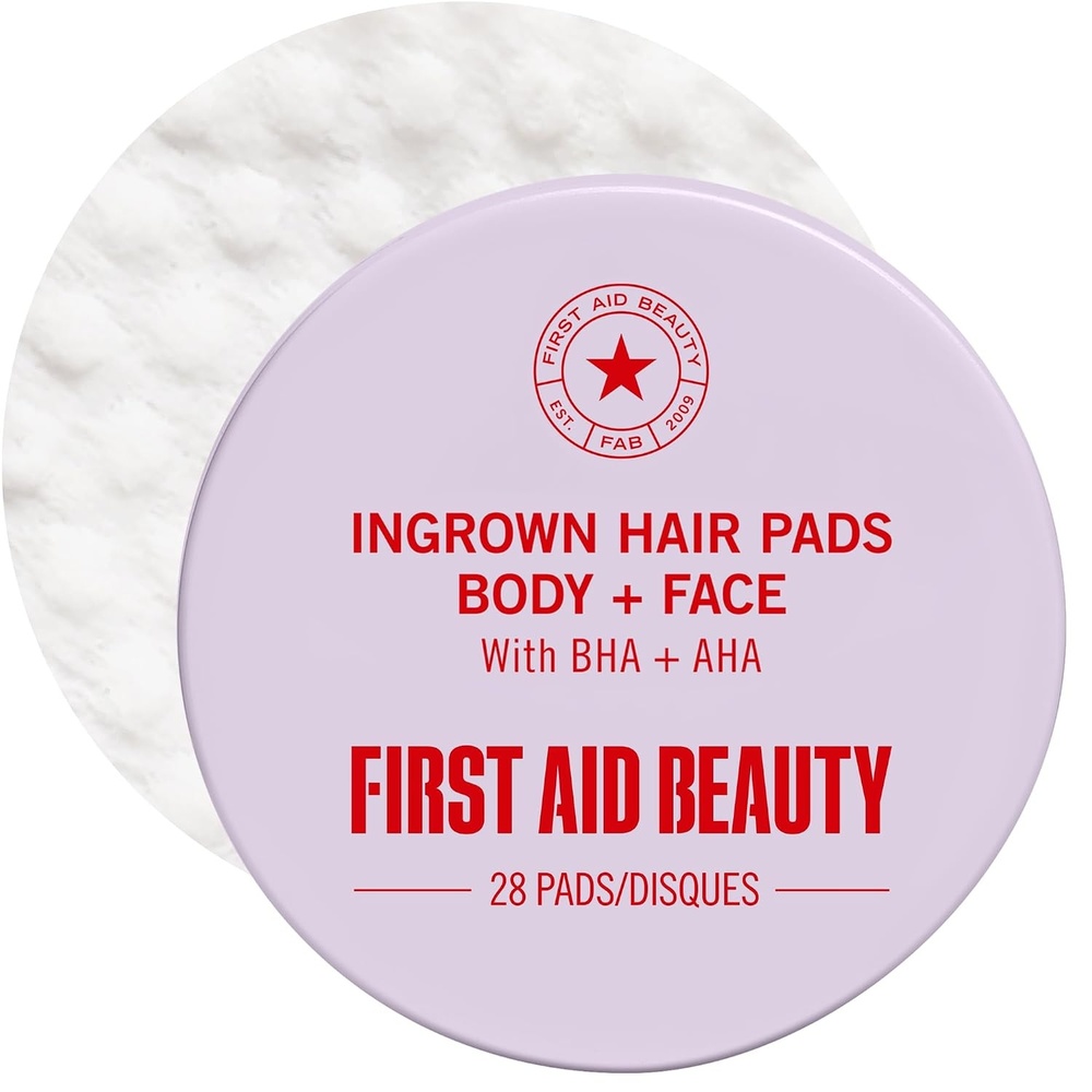 image:imageFirst Aid Beauty Ingrown Hair Pads Aftershave Treatment to Help Prevent Razor Bumps Exfoliate Underarms amp Bikini Area Sensitive Skin28 Count Pack of 1