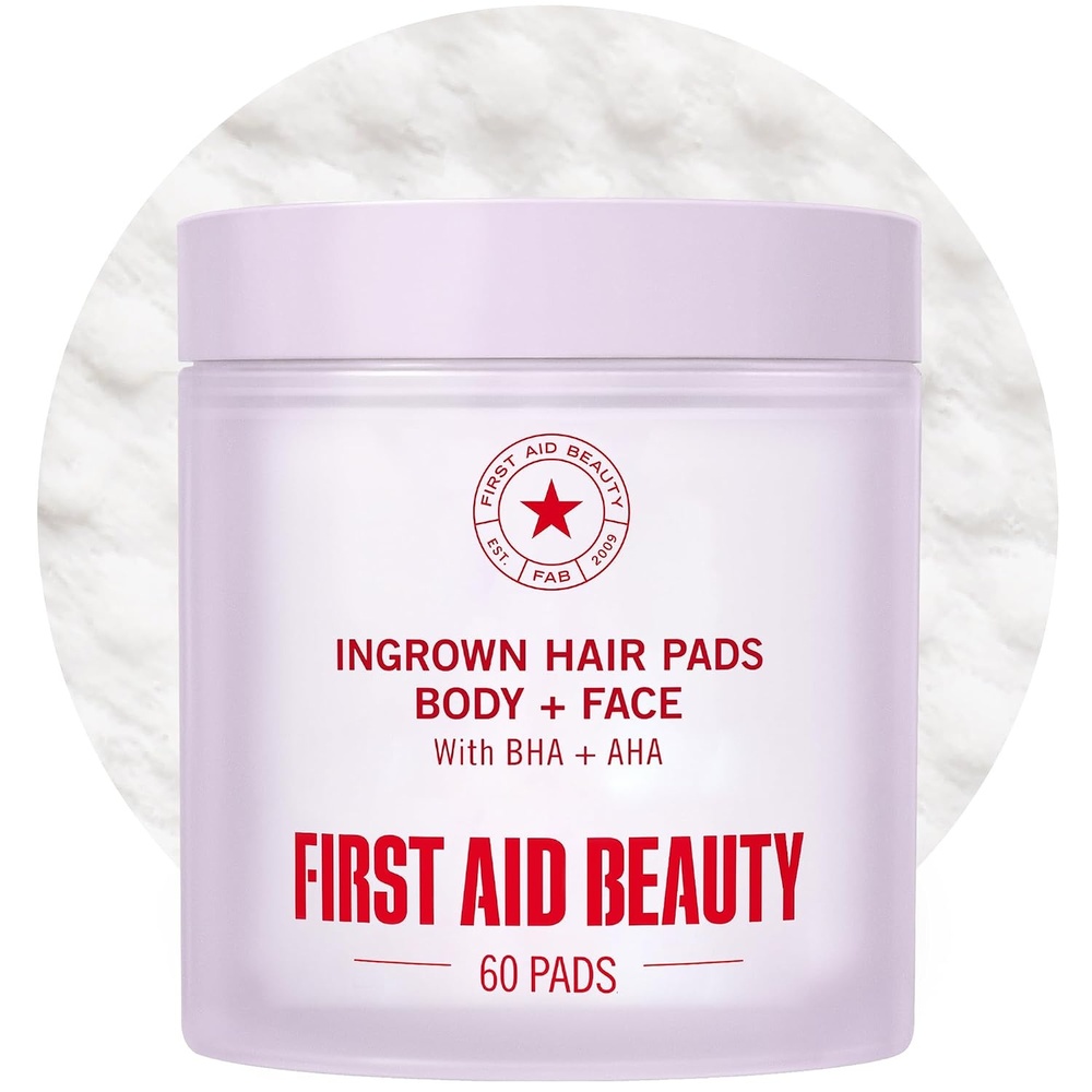image:imageFirst Aid Beauty Ingrown Hair Pads Aftershave Treatment to Help Prevent Razor Bumps Exfoliate Underarms amp Bikini Area Sensitive Skin60 Count Pack of 1