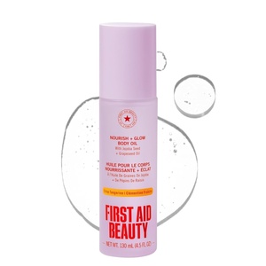 First Aid Beauty After-Shower Nourishing Body Oil, Hydrating Body Oil with Jojoba Seed & Grapeseed Oil, Locks In Moisture, Sensitive Skin Safe, 6 oz