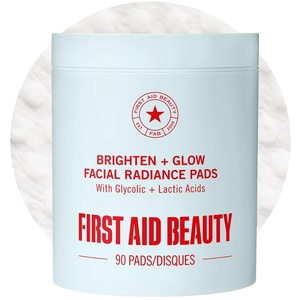 First Aid Beauty Daily Facial Treatment Pads, AHA Exfoliating, Hydrating Barrier Support & Salicylic Acid Acne Pads, Sensitive Skin Safe(90 Count (Pack of 1))