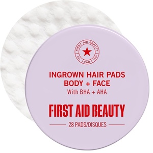 First Aid Beauty Ingrown Hair Pads Aftershave Treatment to Help Prevent Razor Bumps, Exfoliate Underarms & Bikini Area, Sensitive Skin(28 Count (Pack of 1))