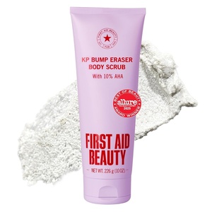 First Aid Beauty KP Bump Eraser Body Scrub with 10% AHA – Dermatologist-Tested Keratosis Pilaris Exfoliator – Support for Rough Bumps, Uneven Skin Texture & Strawberry Skin – Sensitive Skin(10 Ounce (Pack of 1))