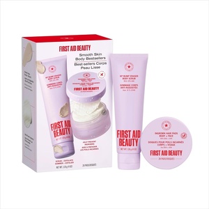 First Aid Beauty Smooth Skin Body Bestsellers Set, KP Bump Eraser Scrub + Ingrown Hair Pads, Exfoliate Keratosis Pilaris & Help Prevent Razor Bumps, Fragrance Free, Sensitive Skin Safe, 2-Piece Kit