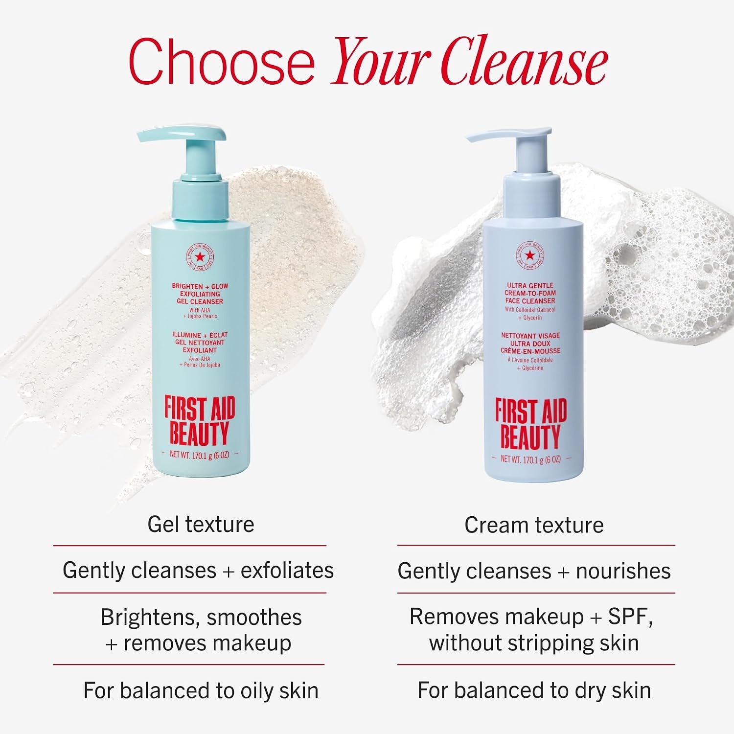image:imageFirst Aid Beauty Brighten Glow Exfoliating Gel Cleanser Daily AHA Face Wash with Lactic Acid Niacinamide amp Jojoba Pearls Gentle Exfoliator for Sensitive Skin Brightens amp Smooths
