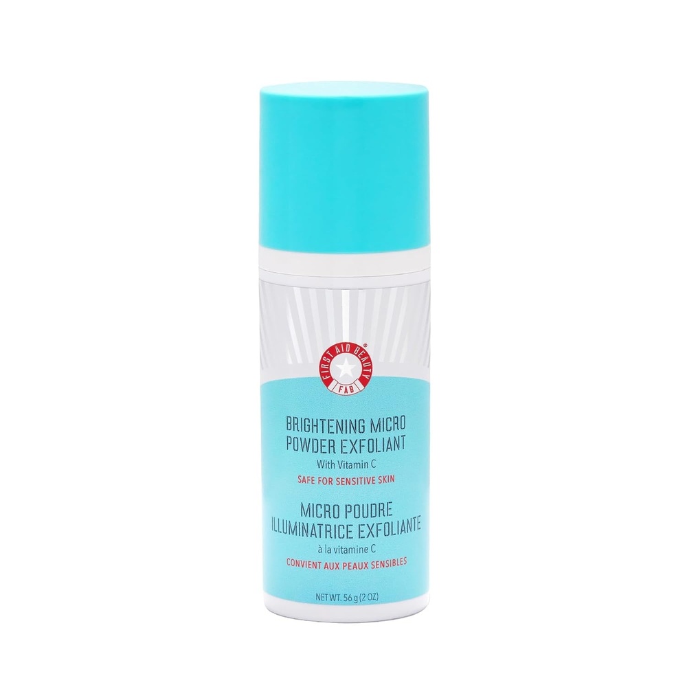 image:imageFirst Aid Beauty Micro Powder Exfoliant Face Exfoliator with Vitamin C amp Jojoba Beads UltraFine Face Scrub Revives Dull Skin 2 oz