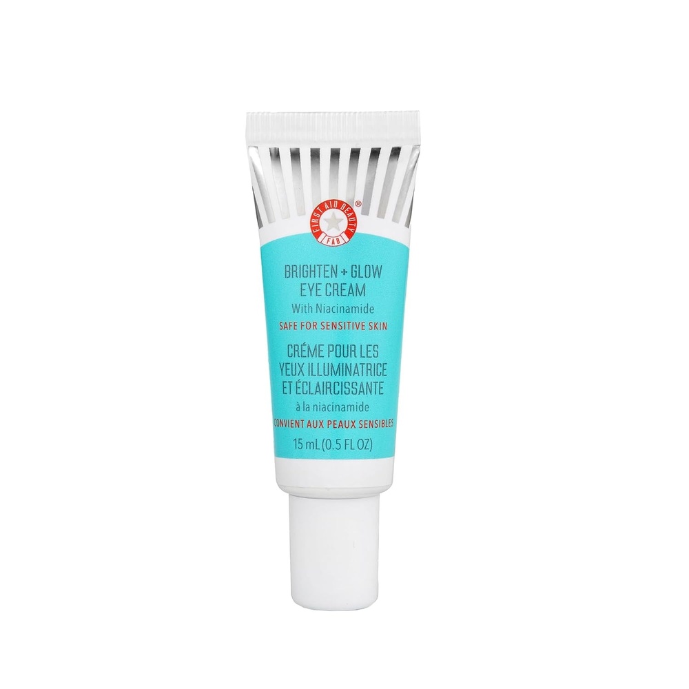 image:imageFirst Aid Beauty  Brighten  Glow Eye Cream with Niacinamide Gives Skin an Instant Glow and Hydrates to Gradually Brighten amp Help Reduce Appearance of Dark Circles Safe for Sensitive Skin 05 oz