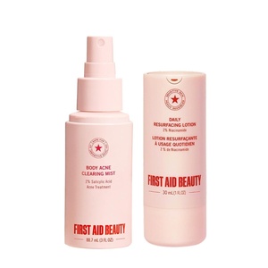 First Aid Beauty Acne Bundle – Daily Resurfacing Lotion, 1 oz + Body Acne Spray, 3 oz